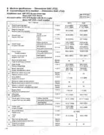 Kubota R310(B), R410(B) dimensional machine specifications table including height, length, and bucket dimensions.