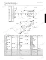 Kubota R420α, R520α, R420S, R520S exploded view diagram and parts list for the front attachment mechanism.