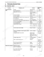 Kubota R420α, R520α, R420S, R520S troubleshooting table for engine body, covering start and starter issues.