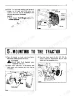 Kubota RC40-G, RC44-G, RC48-G mower deck discharge deflector installation and tractor mounting procedures.