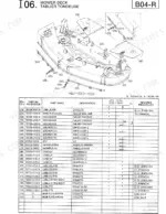 kubota-rc54-71b-rc60-71b-rotary-mower-parts-catalog-97898-30491-boom-parts-15.webp Kubota RC54-71B, RC60-71B mower deck exploded view diagram and parts list for deck covers, bars, and safety labels.