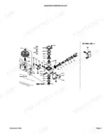 Kubota RC54-71B exploded view diagram of the gear box and center pulley assembly with numbered component parts.