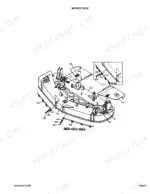 Kubota RC54-71B mower deck exploded view diagram showing deck shell, hardware, and discharge cover components.