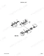 Kubota RC54-71B exploded view diagram of the universal joint assembly and drive shaft components.