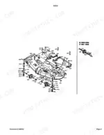 kubota-rc60-72h-rotary-mower-parts-catalog-chassis-parts-10.webp Kubota RC60-72H mower deck exploded view diagram showing gauge wheels, brackets, and hardware assembly components.