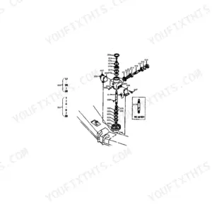 Kubota RC60-72H exploded view diagram of the mower deck gear box assembly with numbered component parts list.
