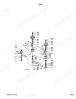 Kubota RC72-27B exploded view diagram of mower deck blade assembly, spindles, pulleys, and mounting hardware.