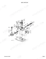 Kubota RC72-27B exploded view diagram of the bevel gear case assembly with numbered components.