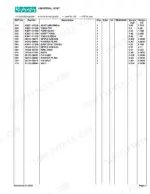 Kubota RC72-27B parts list table for universal joint components including yokes, grease nipples, and joint crosses.