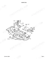 Kubota RC72-36A, RC72-29, RC72-29A mower deck exploded view showing deck plates, caps, and hardware components.