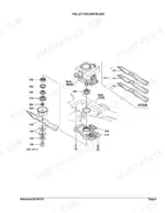 kubota-rck54-15bx-mower-parts-catalog-boom-parts-10.webp Kubota RCK54-15BX exploded view diagram of mower deck pulley holder and blade assembly components.