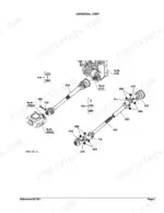 kubota-rck54-15bx-mower-parts-catalog-drivetrain-parts-4.webp Kubota RCK54-15BX exploded view diagram of the universal joint, drive shaft, and yoke assembly components.