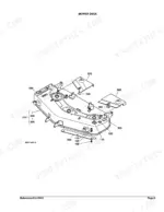 kubota-rck54-22bx-mower-deck-parts-catalog-chassis-parts-13.webp Kubota RCK54-22BX mower deck exploded view diagram showing deck shell, covers, and mounting hardware components.