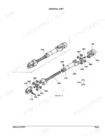 Kubota RCK54-24B exploded view diagram of the universal joint and drive shaft assembly components.