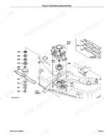 Kubota RCK54-24G(G2460G) exploded view of center pulley holder and mower blade assembly components.