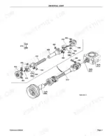 Kubota RCK54-24G(G2460G) exploded view diagram of the universal joint assembly, yokes, and drive shaft components.