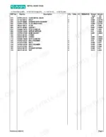 Kubota RCK54-24G(G2460G) parts list table for Bevel Gear Case components including bolts, seals, and shims.