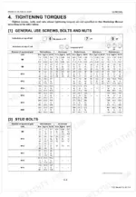 kubota-rck54-32-rck60-32-rotary-mower-workshop-manual-9y111-13450-torque-18.webp Kubota RCK54-32, RCK60-32 general tightening torque tables for screws, bolts, nuts, and stud bolts by size and grade.