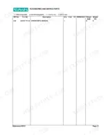 Kubota RCK60-24B parts list table showing operator's manual part number K5763-71110 for accessories and service parts.