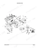 Kubota RCK60-24B exploded view of mower deck discharge cover, roller, and gauge wheel components.