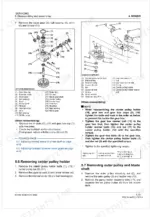 kubota-rck60-30bb-rc72-30bb-mower-workshop-manual-9y111-23370-exploded-view-75.webp Kubota RCK60-30BB, RC72-30BB exploded view of mower gear box and center pulley holder disassembly and reassembly steps.