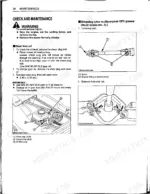 kubota-rck60d-26bx-rck54d-26bx-rotary-mower-operator-manual-k5384-7111-1-troubleshooting-36.webp Kubota RCK60D-26BX, RCK54D-26BX maintenance page showing gear box oil check, drain procedures, and universal joint greasing.