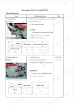 kubota-rt-rt-di-diesel-engine-workshop-manual-procedures-23.webp Kubota RT, RT DI procedures for changing coolant and draining engine oil, including capacity tables and drain plug locations.