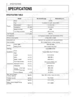 kubota-rtv-x1100c-utility-vehicle-operator-manual-k7731-7121-6-specs-22.webp Kubota RTV-X1100C specification table listing engine, transmission, dimensions, and weight data.