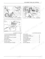 kubota-rtv-x1100c-utility-vehicle-operator-manual-k7731-7121-8-controls-27.webp Kubota RTV-X1100C instrument panel controls diagram and illustrated contents list for switches, levers, and pedals.