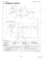 kubota-rtv-x1100c-utility-vehicle-service-manual-hydraulic-333.webp Kubota RTV-X1100C hydraulic circuit diagram, component legend, and pressure specifications table.