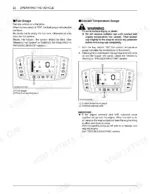 kubota-rtv-x1140-utility-vehicle-operator-manual-k7621-7121-2-maintenance-42.webp Kubota RTV-X1140 operating instructions for fuel gauge and coolant temperature gauge instrument panel displays.