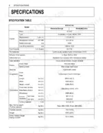 kubota-rtv-x1140-utility-vehicle-operator-manual-k7621-7121-2-specs-22.webp Kubota RTV-X1140 specification table listing engine, transmission, dimensions, and weight data.
