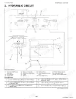 kubota-rtv-x1140-utility-vehicle-service-manual-9y111-09960-hydraulic-345.webp Kubota RTV-X1140 hydraulic circuit diagram with component legend and pressure specifications table.