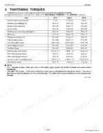 kubota-rtv1100-utility-vehicle-workshop-manual-9y121-00111-torque-96.webp Kubota RTV1100 engine tightening torque specifications table for cylinder head, nozzle holder, and main bearing components.