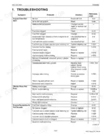 kubota-rtv1100-utility-vehicle-workshop-manual-9y121-00111-troubleshooting-87.webp Kubota RTV1100 engine troubleshooting table for starting issues, starter failure, and rough engine revolution symptoms.