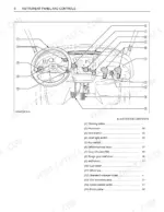 kubota-rtv400ci-utility-vehicle-operator-manual-k7211-7121-1-controls-25.webp Kubota RTV400Ci instrument panel and controls diagram with numbered components including steering wheel and pedals.