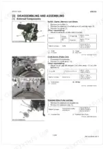 kubota-rtv500-utility-vehicle-workshop-manual-9y111-01409-exploded-view-118.webp Kubota RTV500 engine disassembly procedures for muffler, starter, alternator, crank sensor, and drive pulley with torque specs.
