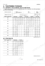 kubota-rtv500-utility-vehicle-workshop-manual-9y111-01409-torque-35.webp Kubota RTV500 general tightening torque specifications table for screws, bolts, nuts, and stud bolts by grade and size.