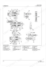 kubota-rtv520-utility-vehicle-workshop-manual-exploded-view-179.webp Kubota RTV520 transaxle traveling system mechanism diagram showing HST pump, motor, and regulator valve components.