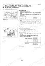 Kubota SQ-1120B-AU-B, SQ-1150B-AU-B, SQ-3140B-AU-B, SQ-3200B-AU-B, SQ-3300B-AU-B cylinder head, valve, and injector torque specs.