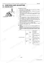 Kubota SQ-1120B-AU-B, SQ-1150B-AU-B, SQ-3140B-AU-B, SQ-3200B-AU-B, SQ-3300B-AU-B engine compression test procedure and specs.