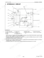 kubota-st-30-st-35-tractor-workshop-manual-hydraulic-279.webp Kubota STα-30, STα-35 hydraulic circuit diagram showing pump, relief valve, and position control valve operation.