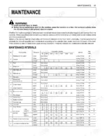 Kubota SVL95-2s maintenance intervals chart showing service check points, hour meter intervals, and reference pages.