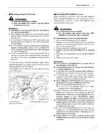Kubota SVL95-2s maintenance procedures for checking engine oil level and replenishing the DEF/AdBlue tank.