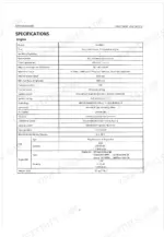 kubota-t1400-t1400h-lawn-tractor-workshop-manual-specs-4.webp Kubota T1400, T1400H engine specifications table for GH400V-L, including displacement, torque, and oil capacity.