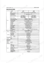Kubota T1460, T1560 technical specifications table including engine, dimensions, weight, and mower deck data.
