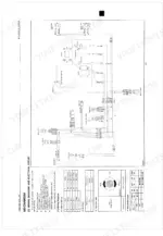 Kubota T1460, T1560 electrical system wiring diagram showing battery, starter, ignition, and main switch table.