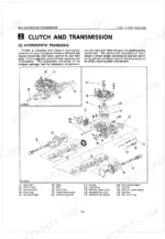 Kubota T1700H, T1700HX hydrostatic transaxle exploded view diagram with numbered parts list for clutch and transmission.