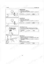 kubota-t1760-riding-mower-workshop-manual-97897-11740-clearances-39.webp Kubota T1760 engine service manual page showing valve stem, push rod runout, valve spring length, and guide ID specs.