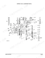 Kubota TL1150 exploded view diagram of Control Valve 1 showing internal hydraulic components, seals, and assembly parts.